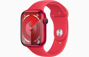 Apple Watch Series 9 GPS 41mm (PRODUCT)RED Aluminium Case with (PRODUCT)RED Sport Band - M/L MRXH3ET/A цена и информация | Смарт-часы (smartwatch) | hansapost.ee