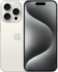 Apple iPhone 15 Pro 128GB White Titanium MTUW3PX/A цена и информация | Мобильные телефоны | hansapost.ee