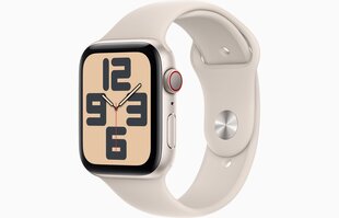 Apple Watch SE GPS + Cellular 40mm Starlight Aluminium Case with Starlight Sport Band - S/M - MRFX3ET/A цена и информация | Смарт-часы | hansapost.ee