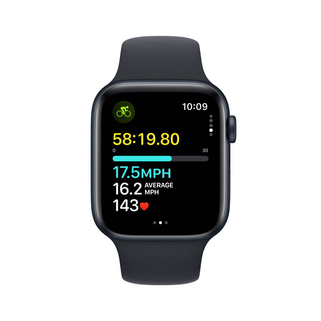 Apple Watch SE GPS + Cellular 44mm Midnight Aluminium Case with Midnight Sport Band - M/L - MRH83ET/A цена и информация | Nutikellad, laste nutikellad | hansapost.ee