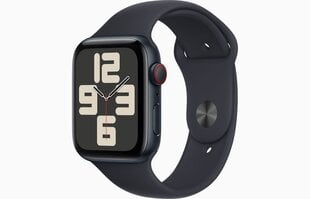 Apple Watch SE GPS + Cellular 44mm Midnight Aluminium Case with Midnight Sport Band - M/L MRH83ET/A цена и информация | Смарт-часы | hansapost.ee