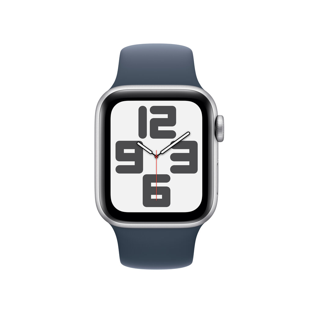 Apple Watch SE GPS + Cellular 44mm Silver Aluminium Case with Storm Blue Sport Band - S/M - MRHF3ET/A hind ja info | Nutikellad, laste nutikellad | hansapost.ee