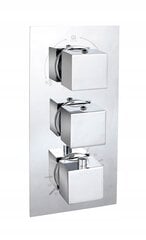 Varjatud duši- ja vannikomplekt koos termostaadiga Mexen Cube 7in1, 25x25 cm, Chrome hind ja info | Dušikomplektid ja süsteemid | hansapost.ee
