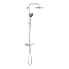 GROHE Vitalio Joy 260 termostaatdušisüsteem 3 vooluga 260 mm vihmapea ja 3 vooluga 110 mm dušiga, vett säästev, kroom, 26403002 hind ja info | Dušikomplektid ja süsteemid | hansapost.ee