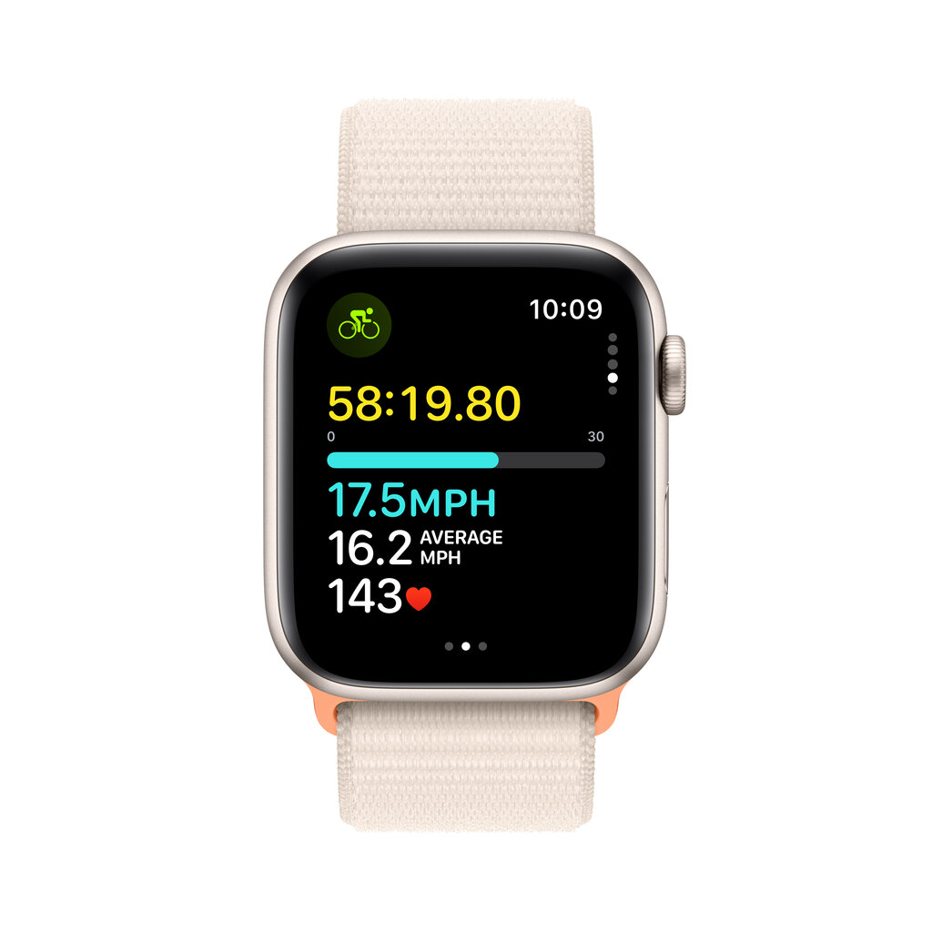 Apple Watch SE GPS 44mm Starlight Aluminium Case with Starlight Sport Loop - MRE63ET/A цена и информация | Nutikellad, laste nutikellad | hansapost.ee