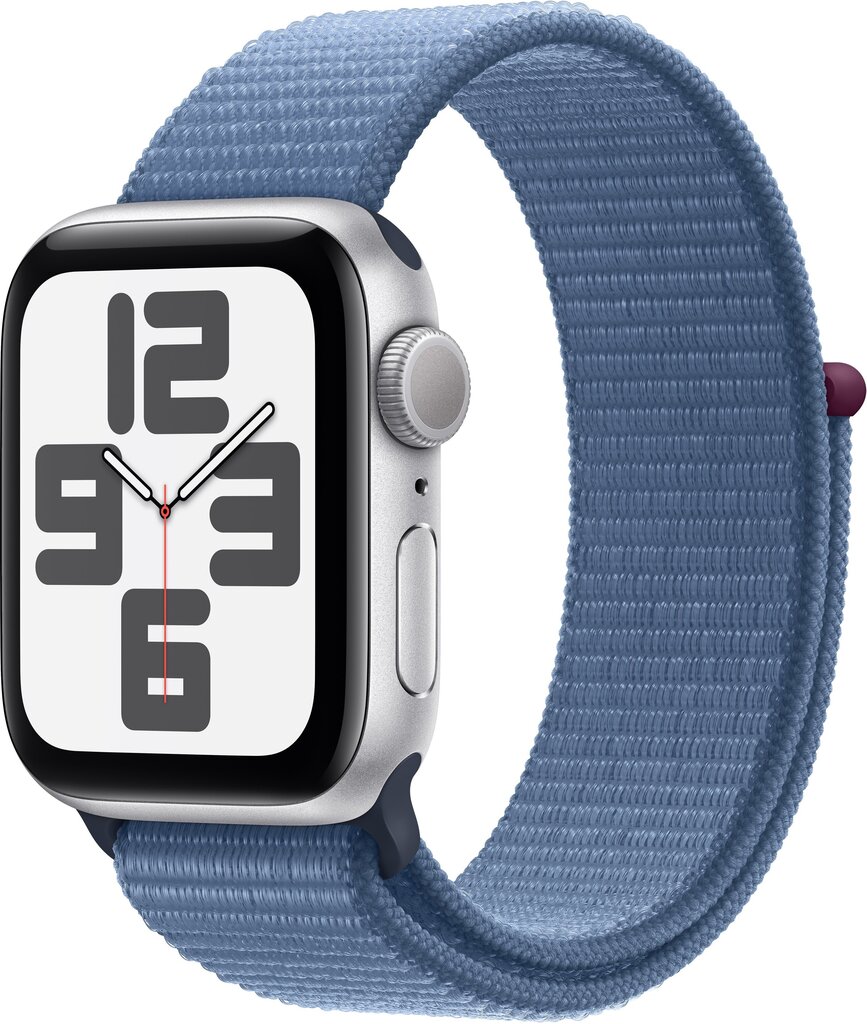 Apple Watch SE GPS 44mm Silver Aluminium Case with Winter Blue Sport Loop - MREF3ET/A hind ja info | Nutikellad, laste nutikellad | hansapost.ee