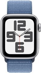 Apple Watch SE GPS + Cellular 40mm Silver Aluminium Case with Winter Blue Sport Loop MRGQ3ET/A цена и информация | Смарт-часы (smartwatch) | hansapost.ee