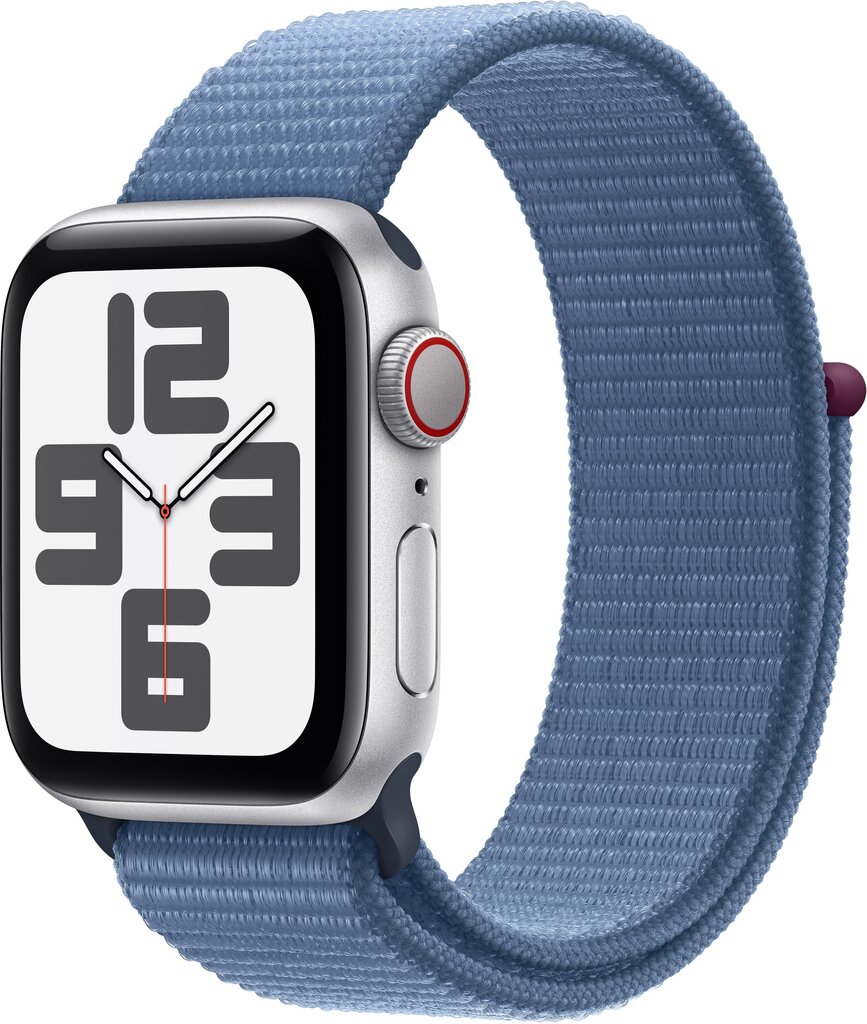 Apple Watch SE GPS + Cellular 40mm Silver Aluminium Case with Winter Blue Sport Loop - MRGQ3ET/A цена и информация | Nutikellad, laste nutikellad | hansapost.ee