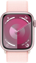 Apple Watch Series 9 GPS + Cellular 41mm Pink Aluminium Case with Light Pink Sport Loop MRJ13ET/A цена и информация | Смарт-часы (smartwatch) | hansapost.ee