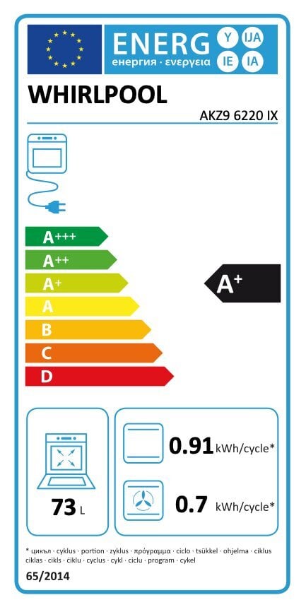 Whirlpool AKZ9 6220 IX цена и информация | Ahjud | hansapost.ee