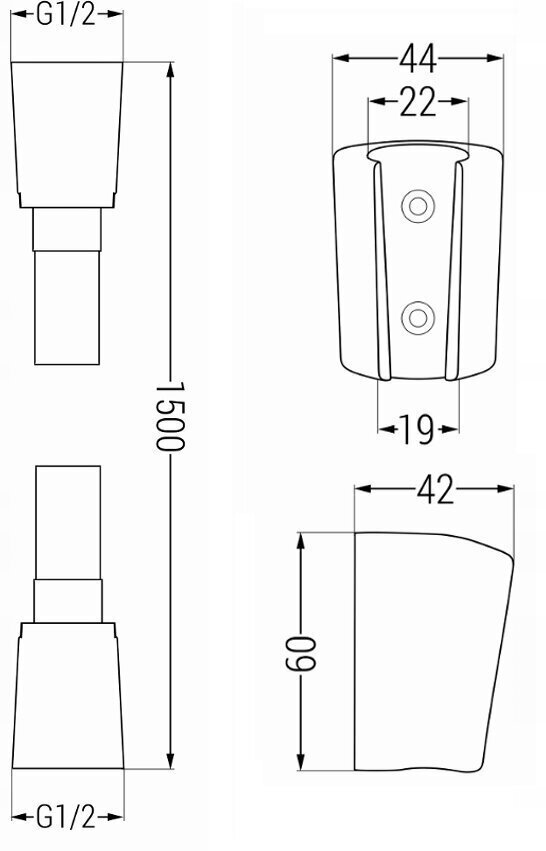 Dušikomplekt Mexen R-40, Graphite hind ja info | Dušikomplektid ja süsteemid | hansapost.ee