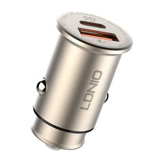 LDNIO LDNIO C506Q USB, автомобильное зарядное устройство USB-C + кабель Lightning цена и информация | Зарядные устройства для телефонов | hansapost.ee