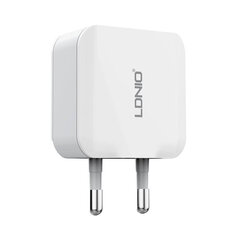 LDNIO Сетевое зарядное устройство LDNIO A2201 2USB + кабель USB-C цена и информация | Зарядные устройства для телефонов | hansapost.ee