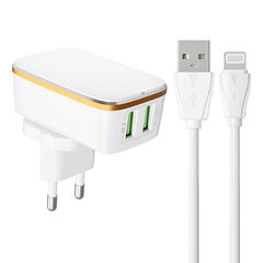 LDNIO Сетевое зарядное устройство LDNIO A2204 2USB + кабель USB-C цена и информация | Зарядные устройства для телефонов | hansapost.ee