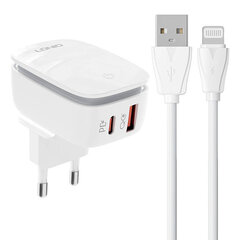 LDNIO Сетевое зарядное устройство LDNIO A2425C USB, USB-C + USB-C — кабель USB-C цена и информация | Зарядные устройства для телефонов | hansapost.ee