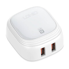 LDNIO Сетевое зарядное устройство LDNIO A2512Q 2USB 18 Вт + кабель USB-C цена и информация | Зарядные устройства для телефонов | hansapost.ee