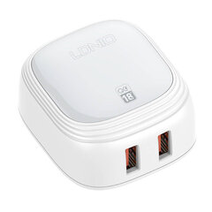 LDNIO Зарядное устройство LDNIO A2512Q 2USB 18W + кабель microUSB цена и информация | Зарядные устройства для телефонов | hansapost.ee