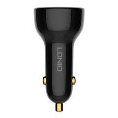 LDNIO Автомобильное зарядное устройство LDNIO C101, USB + USB-C, 100 Вт + кабель USB-C на Lightning (черный) цена и информация | Зарядные устройства для телефонов | hansapost.ee