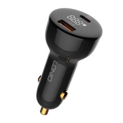 LDNIO Автомобильное зарядное устройство LDNIO C101, USB + USB-C, 100 Вт + кабель USB-C на Lightning (черный) цена и информация | Зарядные устройства для телефонов | hansapost.ee