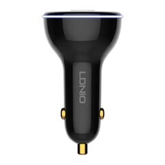 LDNIO Автомобильное зарядное устройство LDNIO C102, USB + 2x USB-C, 160 Вт + кабель USB-C на Lightning (черный) цена и информация | Зарядные устройства для телефонов | hansapost.ee