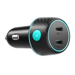 Car charger Joyroom CCN02, 2x USB-C PD 70W (black) цена и информация | Зарядные устройства для телефонов | hansapost.ee