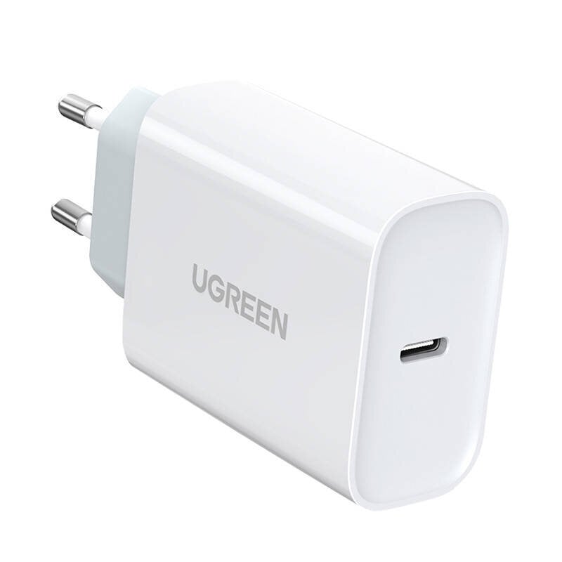 Ugreen 70161 kiire USB-laadija C-tüüpi toiteallikas 30 W kiirlaadimine 4,0 valge hind ja info | Laadijad mobiiltelefonidele | hansapost.ee