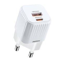 Wall charger Remax, RP-U2, USB, USB-C, 20W (white) цена и информация | Зарядные устройства для телефонов | hansapost.ee