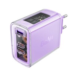 Wall charger Acefast A45, 2x USB-C, 1xUSB-A, 65W PD (pink) цена и информация | Зарядные устройства для телефонов | hansapost.ee