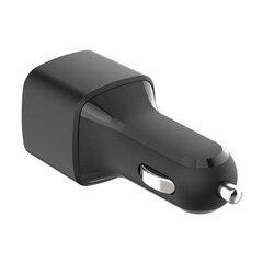 Budi LED Car Charger, USB + USB-C, 18W, PD + QC 3.0 (Black) цена и информация | Зарядные устройства для телефонов | hansapost.ee