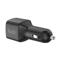 Car charger Budi 065R, 2x USB-C, PD 60W (black) цена и информация | Зарядные устройства для телефонов | hansapost.ee