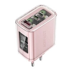 Wall charger Acefast A45, 2x USB-C, 1xUSB-A, 65W PD (pink) цена и информация | Зарядные устройства для телефонов | hansapost.ee