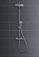 Hansgrohe Vernis Shape 230 termostaatiline dušisüsteem, must, 26286670 price and information | Dušikomplektid ja süsteemid | hansapost.ee