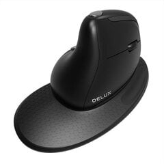 Delux Беспроводная вертикальная мышь Delux M618XSU BT4.0 + 2,4 ГГц 4000 точек на дюйм RGB цена и информация | Компьютерные мыши | hansapost.ee
