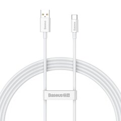 Cable USB do USB-C Baseus Superior 100W 2m (white) цена и информация | Кабели для телефонов | hansapost.ee