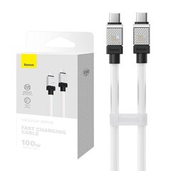 Cable USB-C to USB-C Baseus CoolPlay, 100W, 1m (white) цена и информация | Кабели для телефонов | hansapost.ee