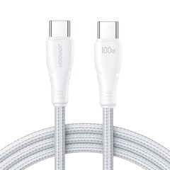 USB кабель Joyroom S-CC100A11 Type-C to Type-C 100Вт, 1.2 м, белый цена и информация | Borofone 43757-uniw | hansapost.ee