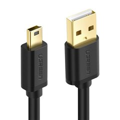 Кабель USB 2.0 UGREEN 10355B, штекер, mini USB, 1 м цена и информация | Кабели для телефонов | hansapost.ee