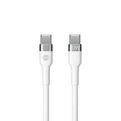 Forever Flexible cable USB-C - USB-C 2,0 m 60W white цена и информация | Borofone 43757-uniw | hansapost.ee