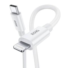 AOHI AOC-L003 PVC USB-C to L cable (white) цена и информация | Кабели для телефонов | hansapost.ee
