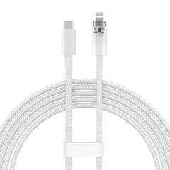 Fast Charging cable Baseus USB-C to Lightning Explorer Series 2m, 20W (white) цена и информация | Кабели для телефонов | hansapost.ee