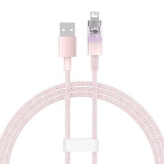 Fast Charging cable Baseus USB-A to Lightning Explorer Series 1m, 2.4A (pink) цена и информация | Кабели для телефонов | hansapost.ee