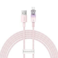 Fast Charging cable Baseus USB-A to Lightning  Explorer Series 2m, 2.4A (pink) цена и информация | Borofone 43757-uniw | hansapost.ee