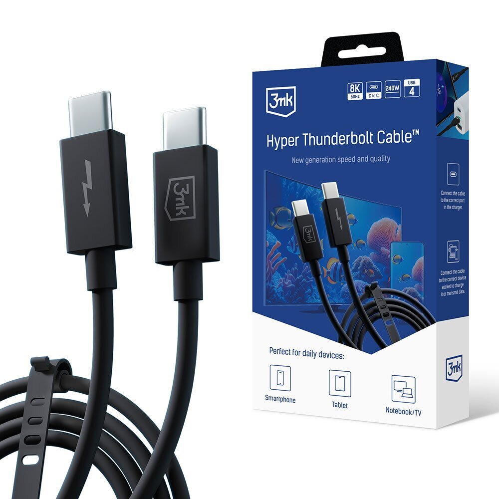 3MK Hyper ThunderBolt Cable цена и информация | Mobiiltelefonide kaablid | hansapost.ee