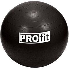 Võimlemispall pumbaga Profit DK 2102, 55 cm, must цена и информация | Гимнастические мячи | hansapost.ee