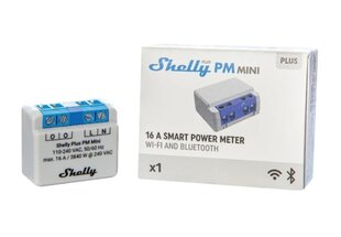 Интеллектуальный Wi-Fi Bluetooth счетчик Shelly PLUS PM Mini цена и информация | Системы безопасности, контроллеры | hansapost.ee