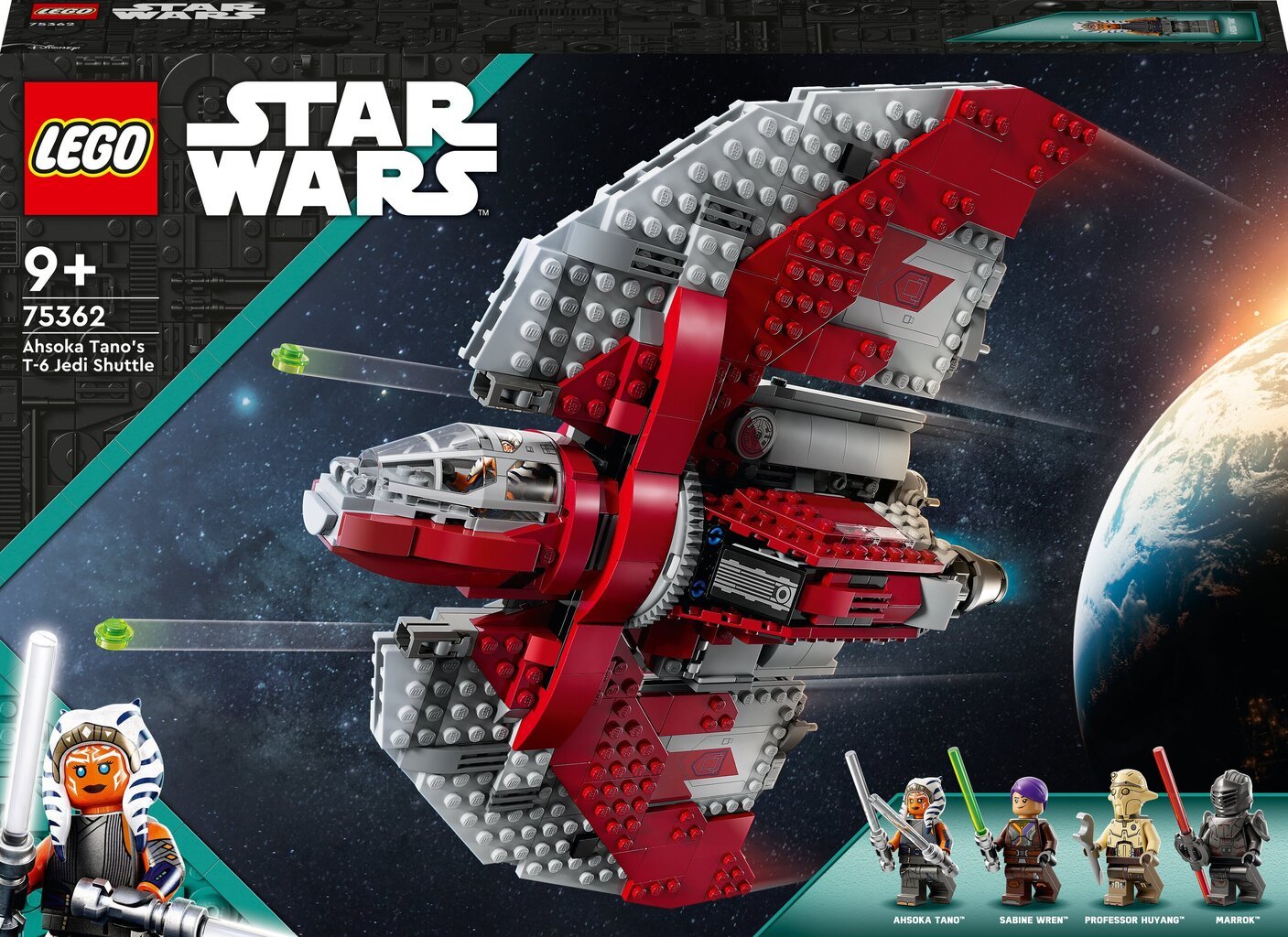 75362 LEGO® Star Wars Ahsoka Tano Jedi Transport T-6 цена и информация | Klotsid ja konstruktorid | hansapost.ee