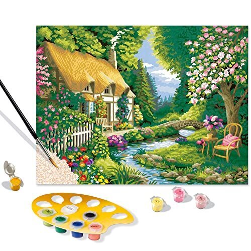 Ravensburger Cart River Cottage numbrid täiskasvanutele ja 12 -aastastele lastele - maalige kunsti- ja käsitöökomplekt - kodukaunistuse aksessuaarid цена и информация | Maalimiskomplektid numbrite järgi | hansapost.ee