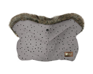 Перчатки для коляски KikkaBoo Luxury Fur, Dots Grey цена и информация | Аксессуары для колясок | hansapost.ee