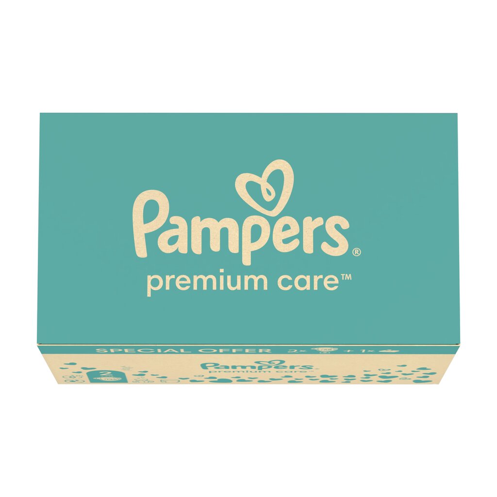 Mähkmed Pampers Premium Care, suurus 2 4-8 kg, 136 tk. + Kingitus Harmonie Aqua 48 salvrätikud väikelastele цена и информация | Mähkmed, riidest mähkmed | hansapost.ee