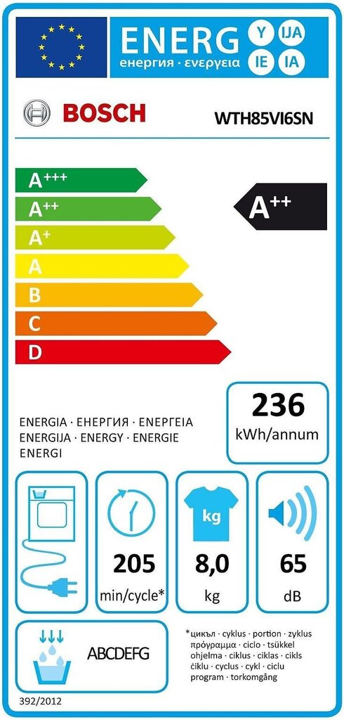 Bosch Wth85VI6Sn Serie 4 цена и информация | Pesukuivatid | hansapost.ee